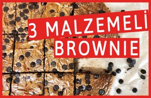 3 malzemeli brownie tarifi